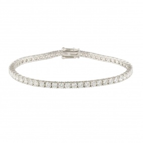 White Gold Diamond Line Bracelet 5.61ct 
